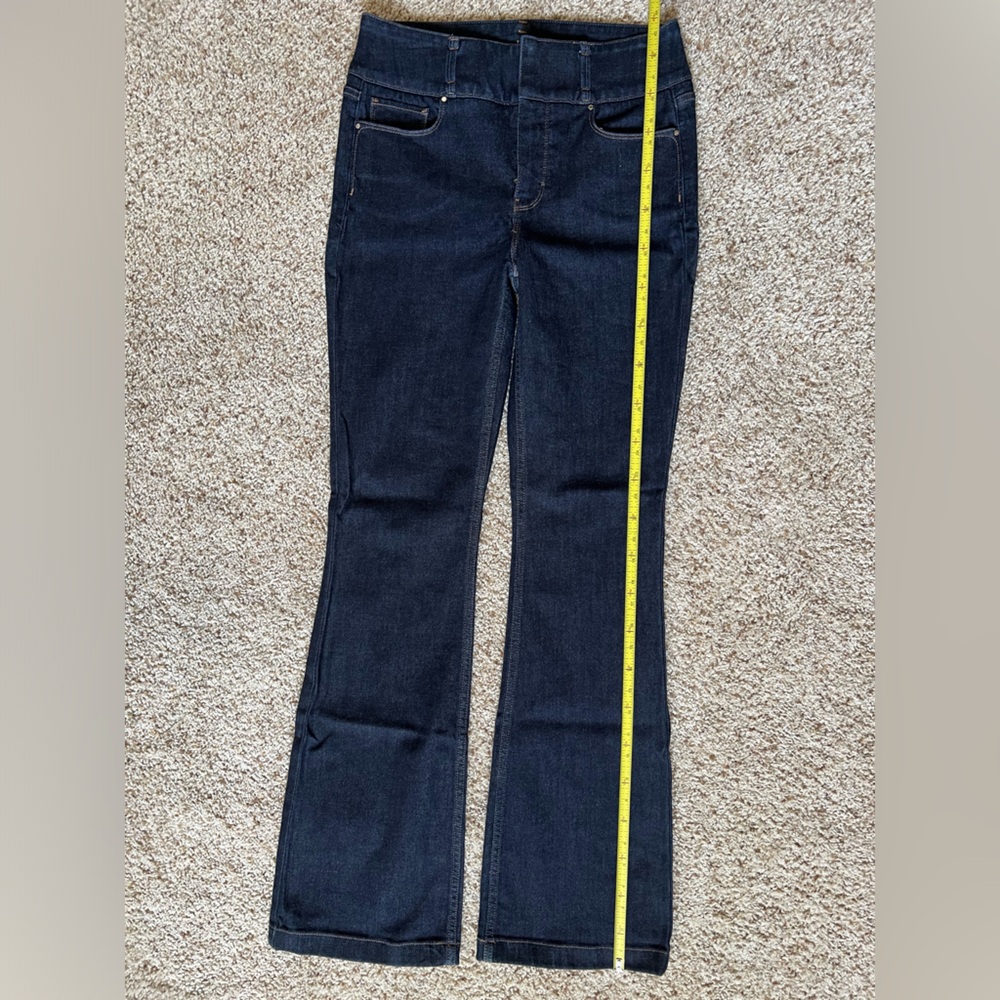 WHBM Extra High Rise Skinny Flare Jeans with matching belt
